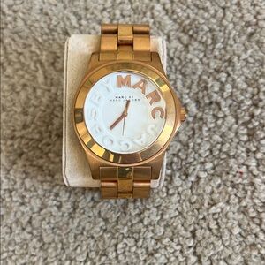 Marc by Marc Jacobs Rose Gold Watch with White Face